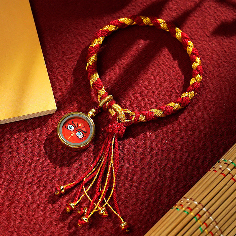 The Threshold Mandala-Tibetan dragon scale knot with small thangka